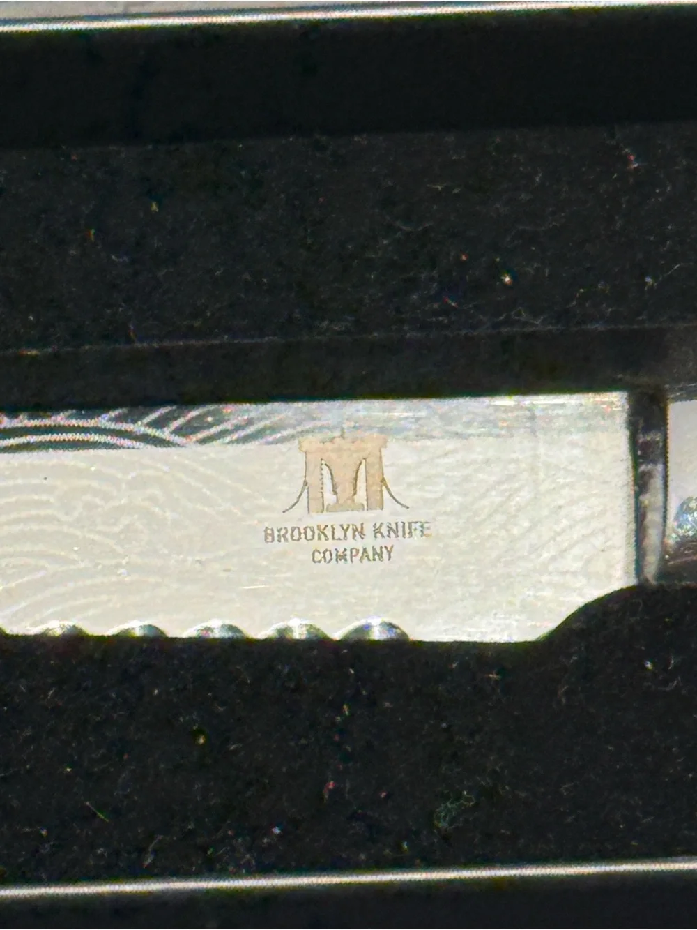 Brooklyn Knife Co. Serrated Utility Knife Japanese Seigaiha 5.5 Inch High Carbon